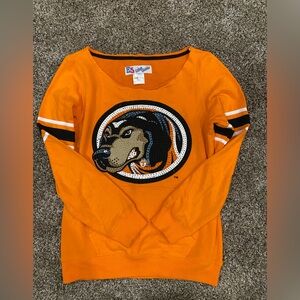 Orange College sweater large E5 College Classics